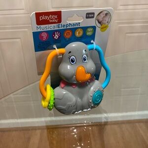 Playtex Baby Musical Elephant Toy - Gray and Orange